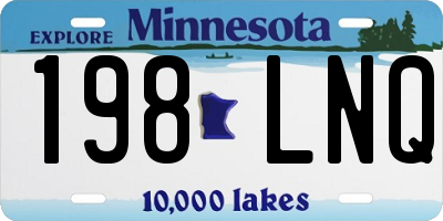 MN license plate 198LNQ