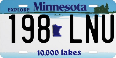 MN license plate 198LNU