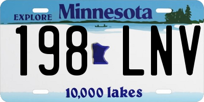 MN license plate 198LNV