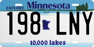 MN license plate 198LNY