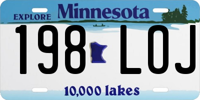 MN license plate 198LOJ