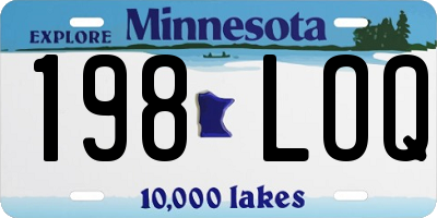 MN license plate 198LOQ