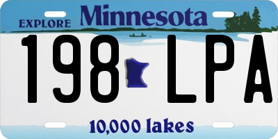 MN license plate 198LPA