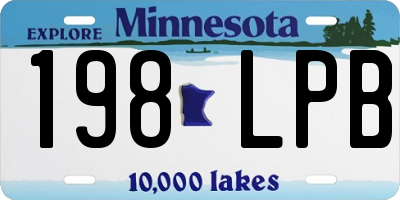 MN license plate 198LPB