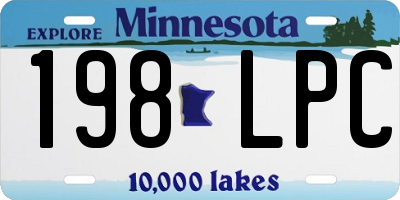 MN license plate 198LPC