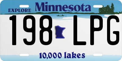 MN license plate 198LPG