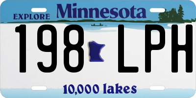 MN license plate 198LPH