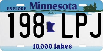 MN license plate 198LPJ