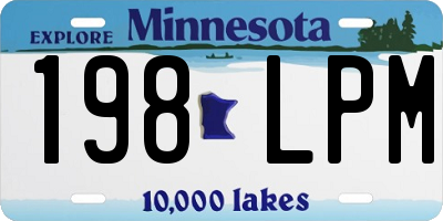 MN license plate 198LPM