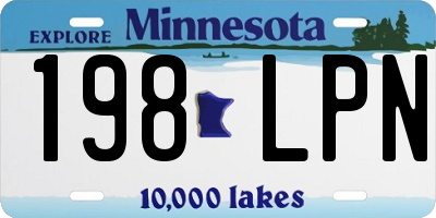 MN license plate 198LPN