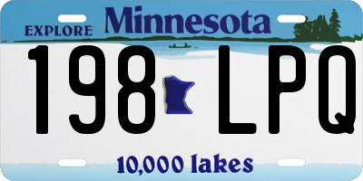 MN license plate 198LPQ