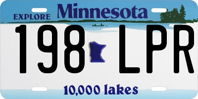 MN license plate 198LPR