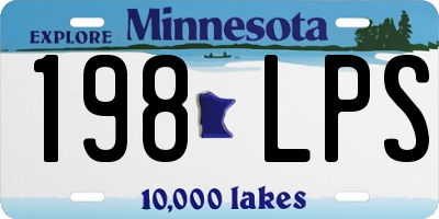 MN license plate 198LPS