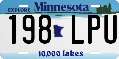 MN license plate 198LPU