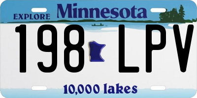 MN license plate 198LPV