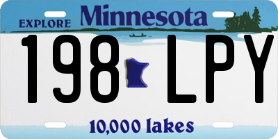 MN license plate 198LPY