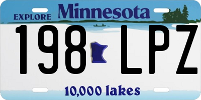 MN license plate 198LPZ