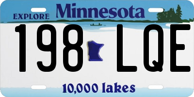 MN license plate 198LQE