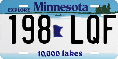 MN license plate 198LQF