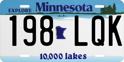 MN license plate 198LQK
