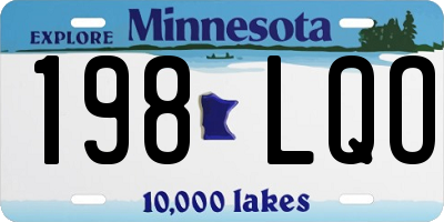 MN license plate 198LQO