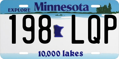 MN license plate 198LQP