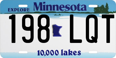 MN license plate 198LQT