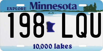 MN license plate 198LQU