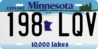 MN license plate 198LQV