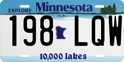 MN license plate 198LQW