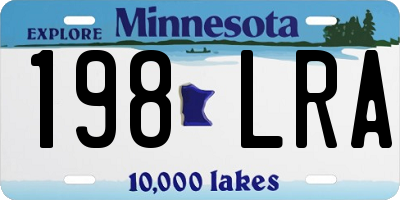 MN license plate 198LRA