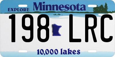 MN license plate 198LRC