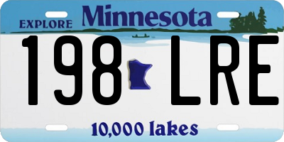 MN license plate 198LRE
