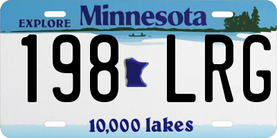 MN license plate 198LRG