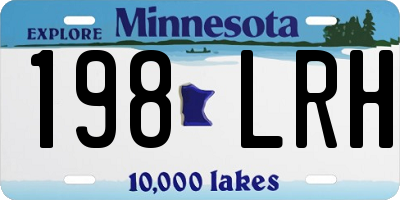 MN license plate 198LRH