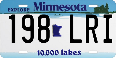 MN license plate 198LRI