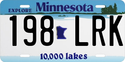 MN license plate 198LRK
