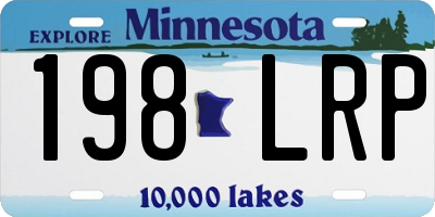 MN license plate 198LRP