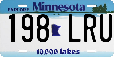 MN license plate 198LRU