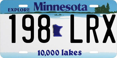 MN license plate 198LRX