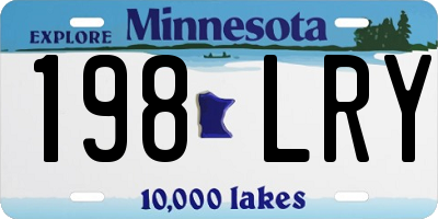 MN license plate 198LRY