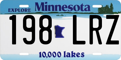 MN license plate 198LRZ