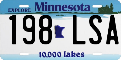 MN license plate 198LSA