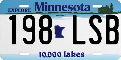 MN license plate 198LSB