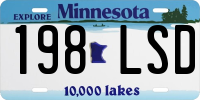 MN license plate 198LSD