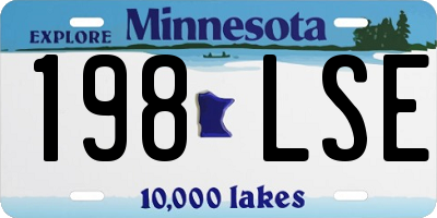 MN license plate 198LSE
