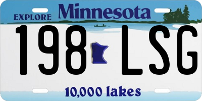 MN license plate 198LSG