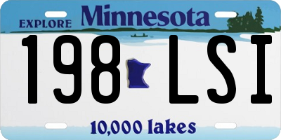 MN license plate 198LSI