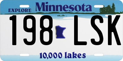 MN license plate 198LSK