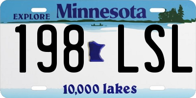MN license plate 198LSL